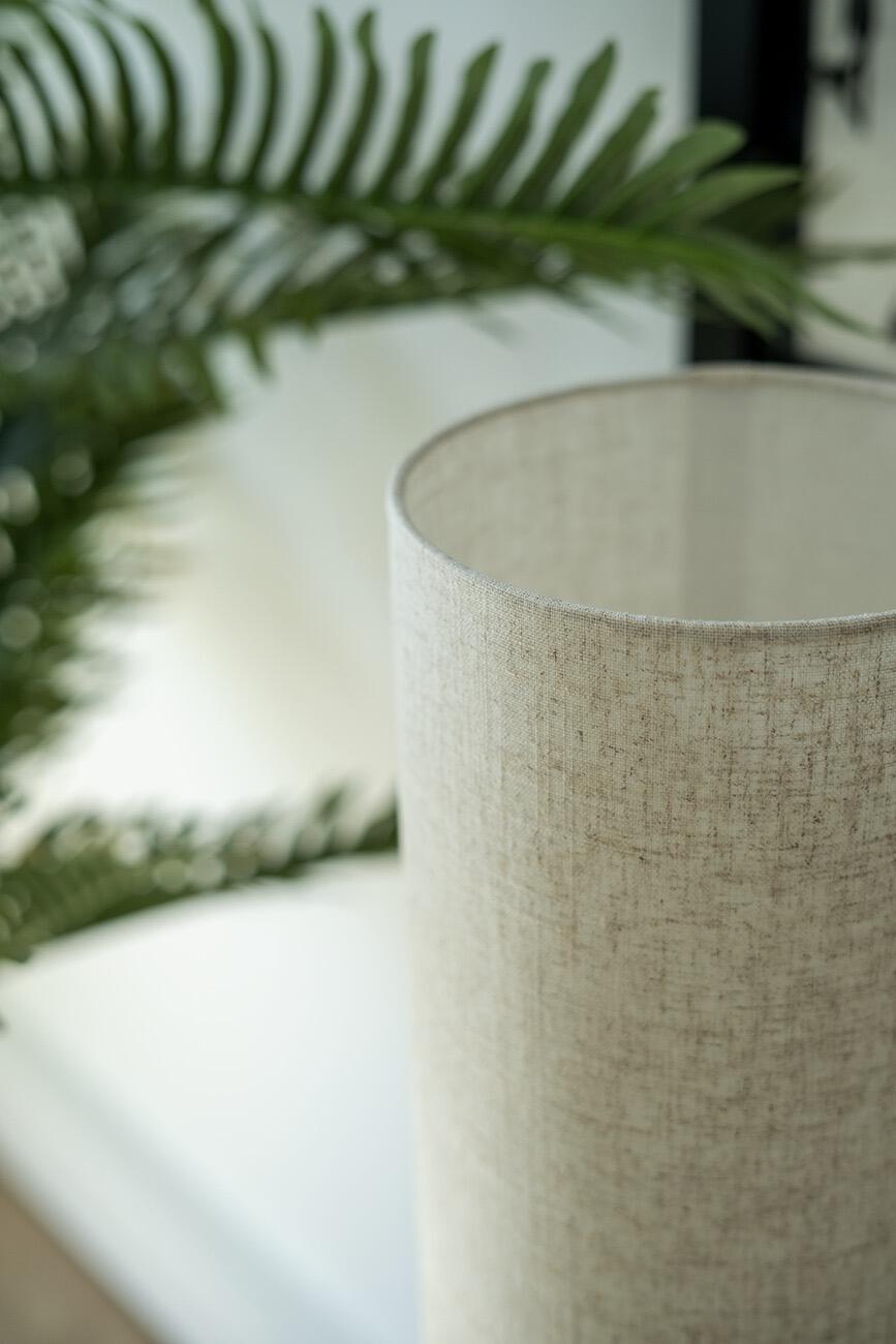 Lámpara de pie Louc madera y lino 1 luz E27 140 cm alto  - 2