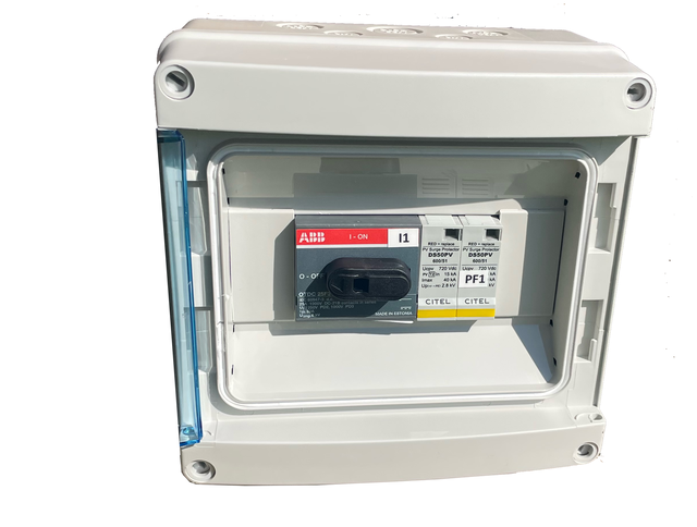 Coffret de protection DC monophasé 3kW avec parafoudre - TECHNIDEAL