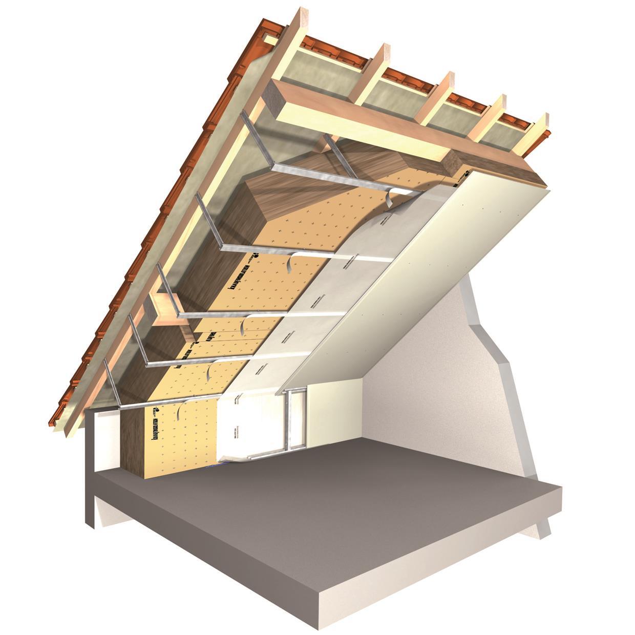 Rouleau de laine de verre comble aménagé 035 kraft, Ep.200mm, 3x1.2m KNAUF - 4