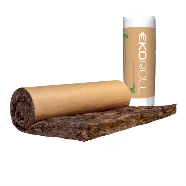 Rouleau laine de verre Ekoroll comble 040 kraft, Ep100mm, 9.5x1.2m  KNAUF