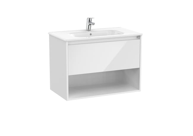 MUEBLE DE BAÑO Y ENCIMERA ROCA NORA 80CM BLANCO - 1