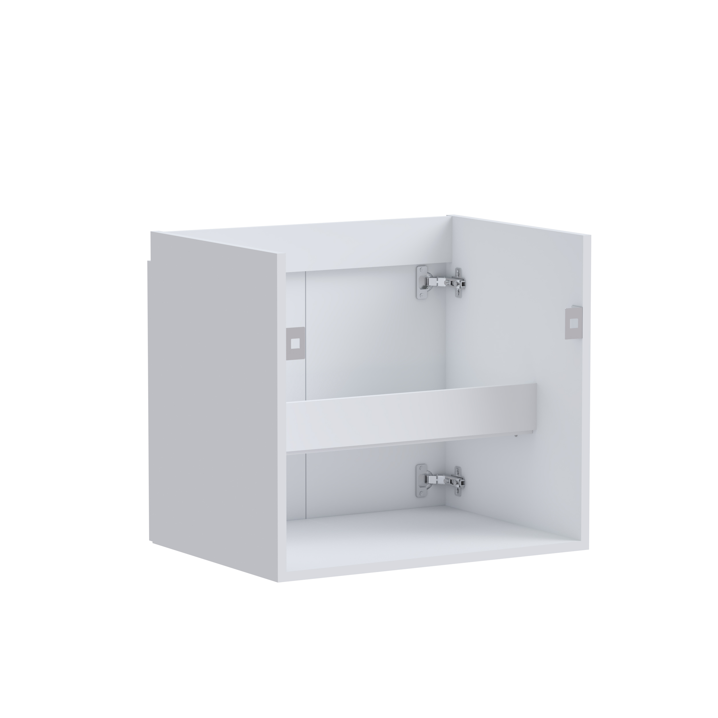 Mobile da bagno sospeso sotto lavabo L 60 x H 53 x P 45 cm bianco opaco, 2 ante SENSEA Essential - 2
