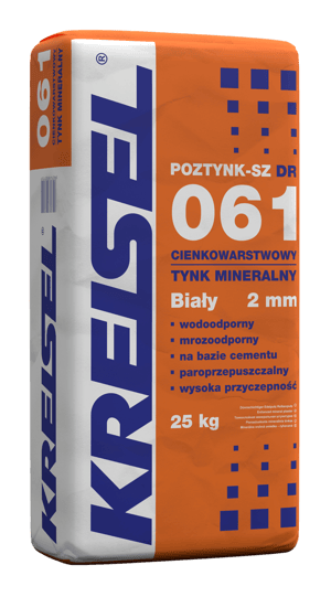 Tynk mineralny cienkowarstwowy POZTYNK-SZ 061 25 kg Kreisel