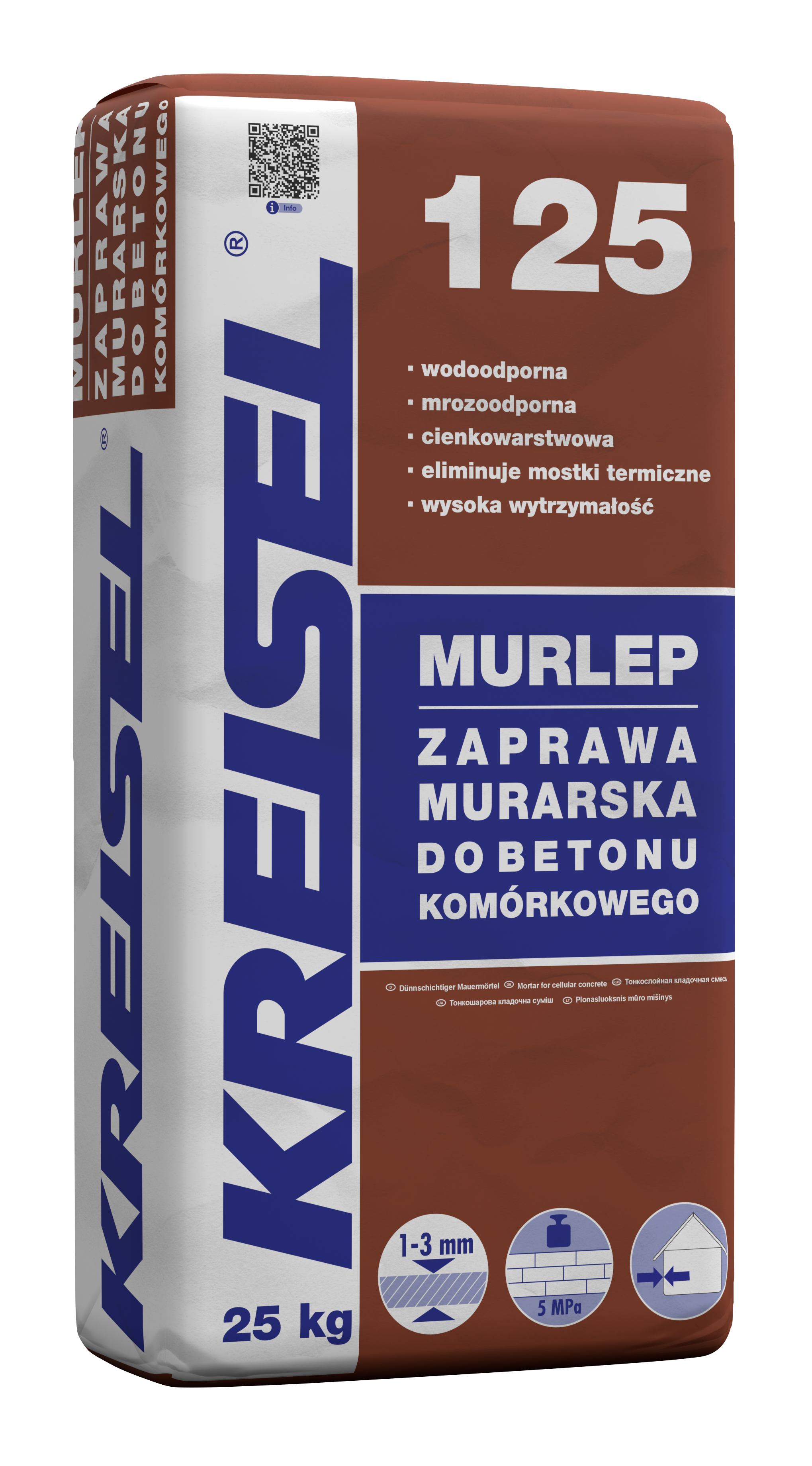 Zaprawa klejowa do betonu komórkowego MURLEP 125 25 kg Kreisel