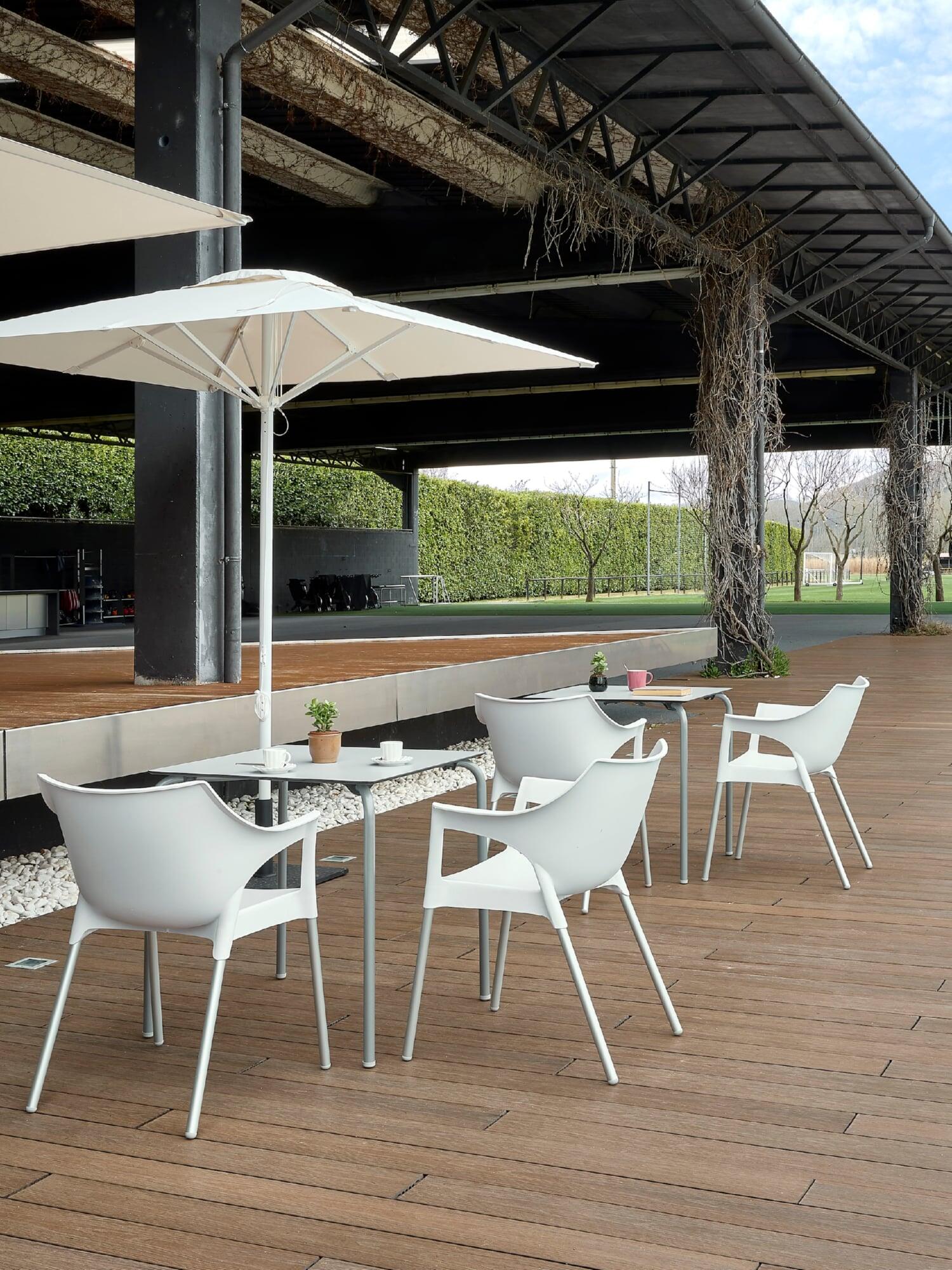 parasol cuadrada de aluminio garbar corsica negro 200x200 cm