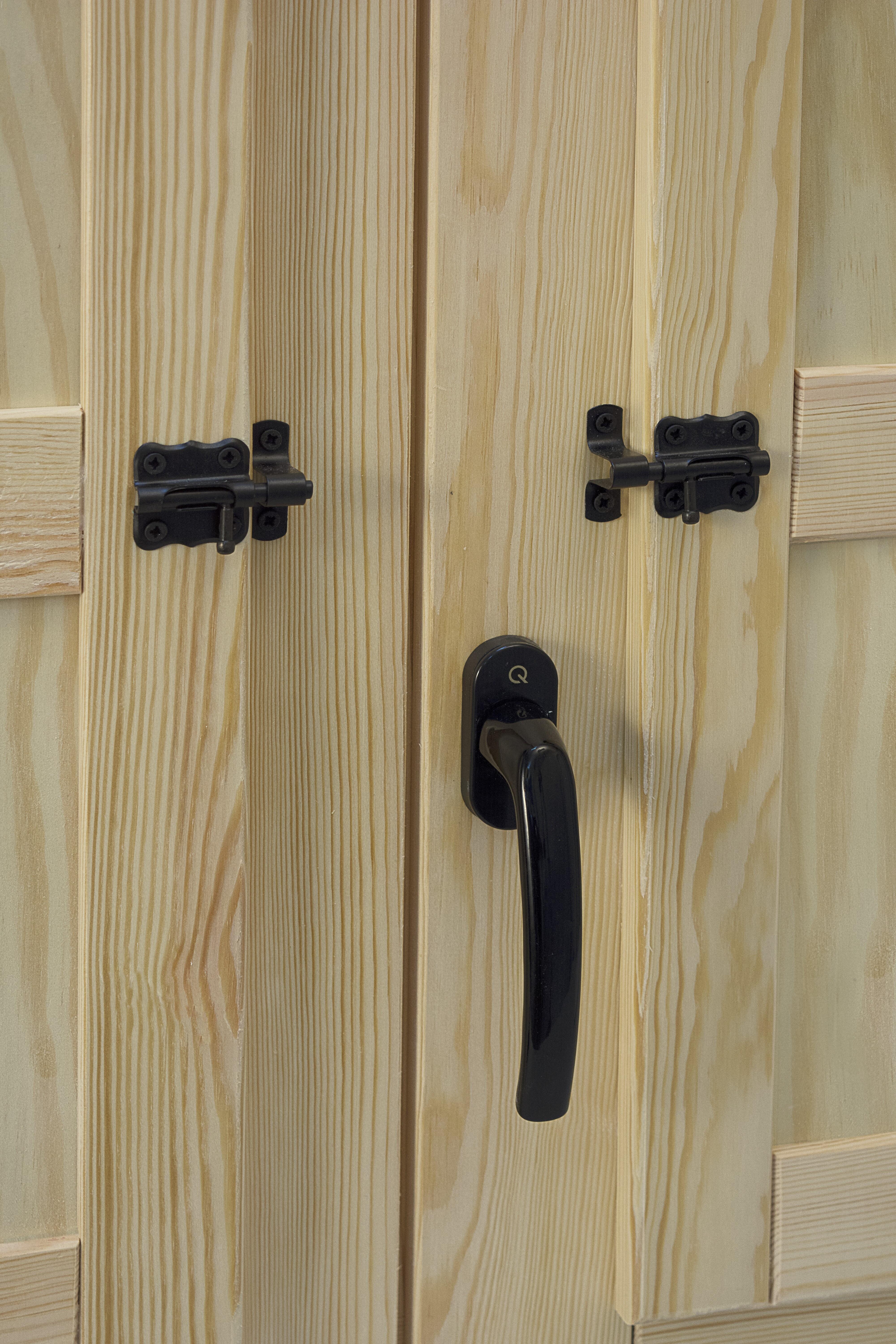 Balconera de madera practicable de 100x210 cm cristal doble climalit - 8