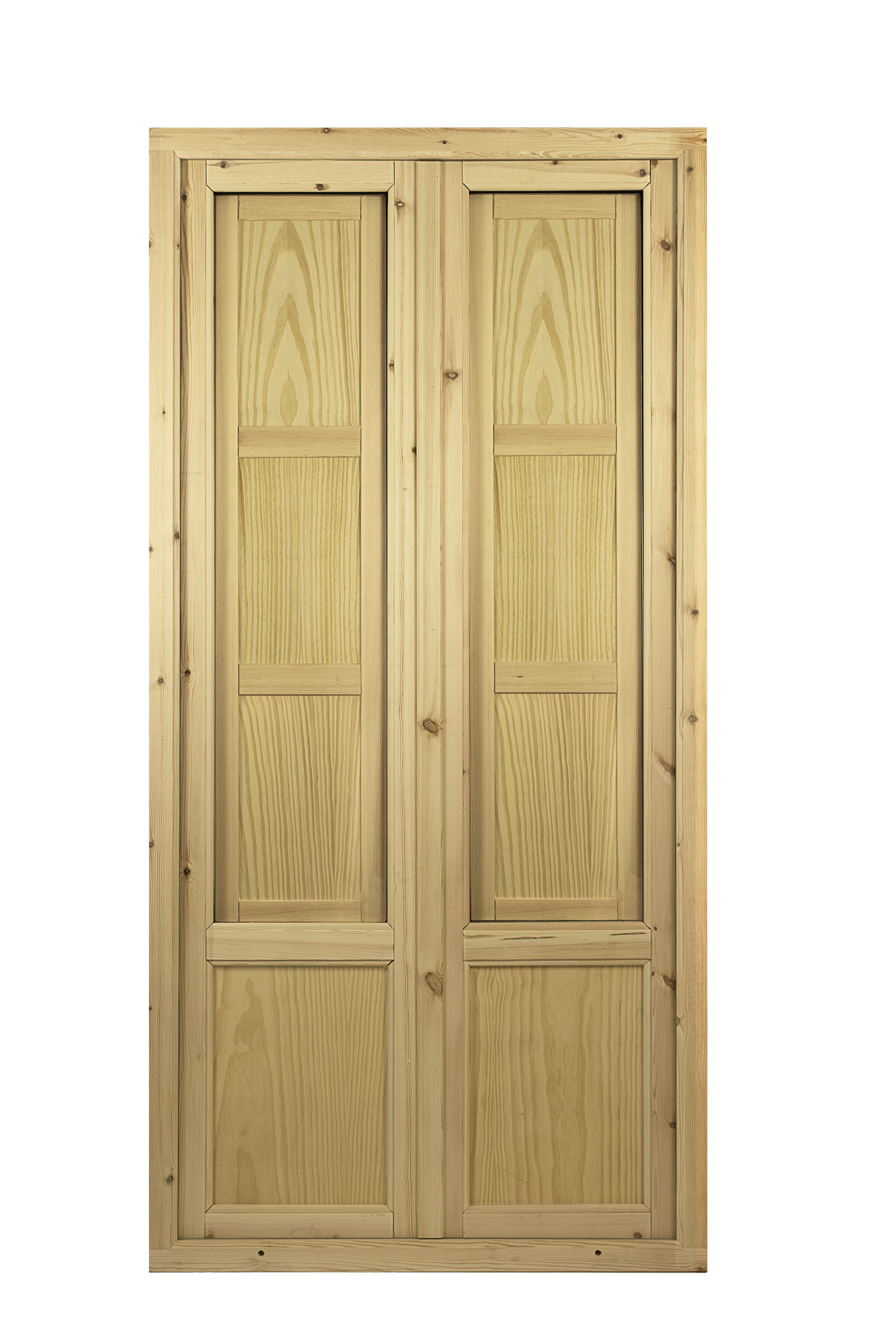 Balconera de madera practicable de 100x210 cm cristal doble climalit - 5