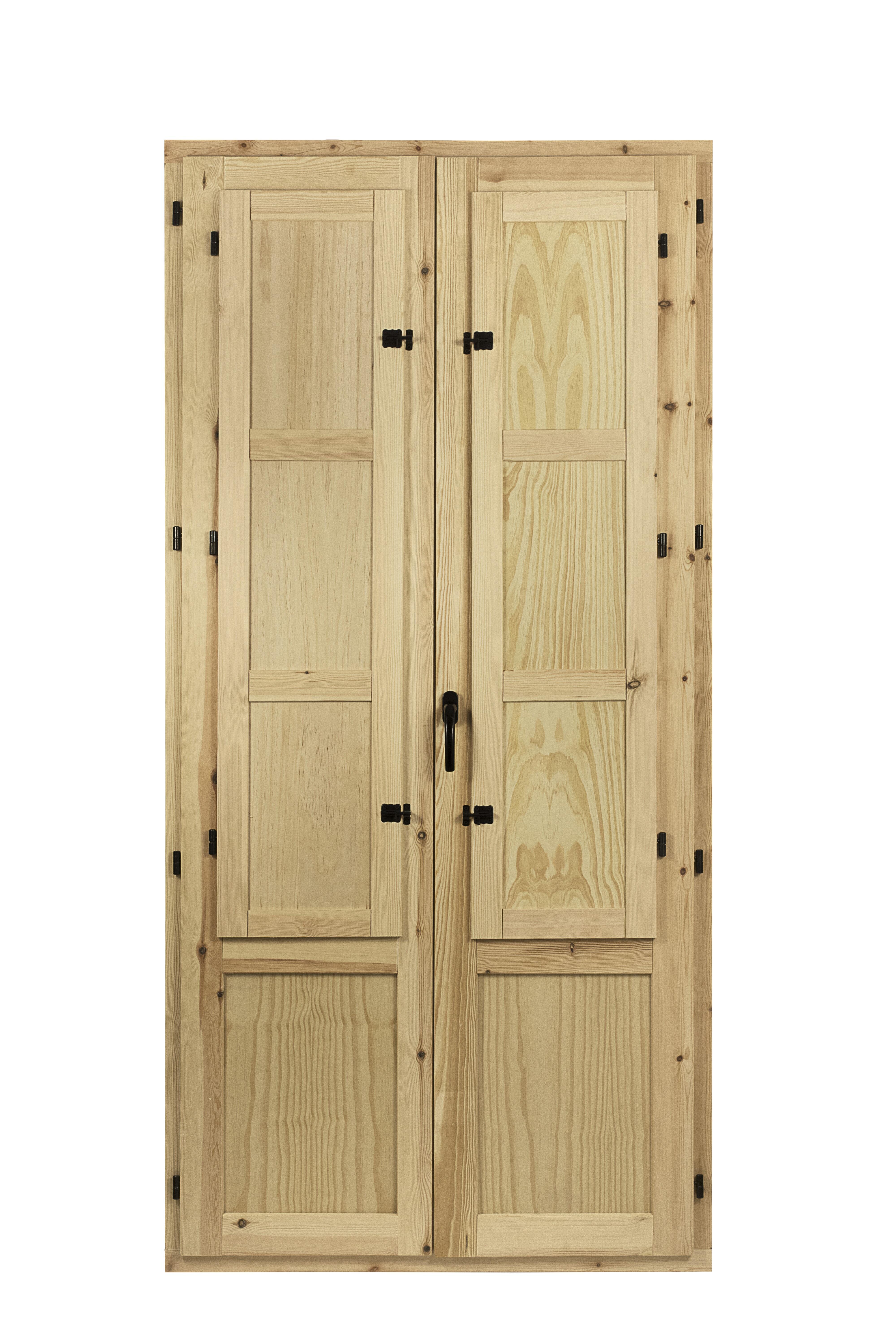 Balconera de madera practicable de 100x210 cm cristal doble climalit - 4