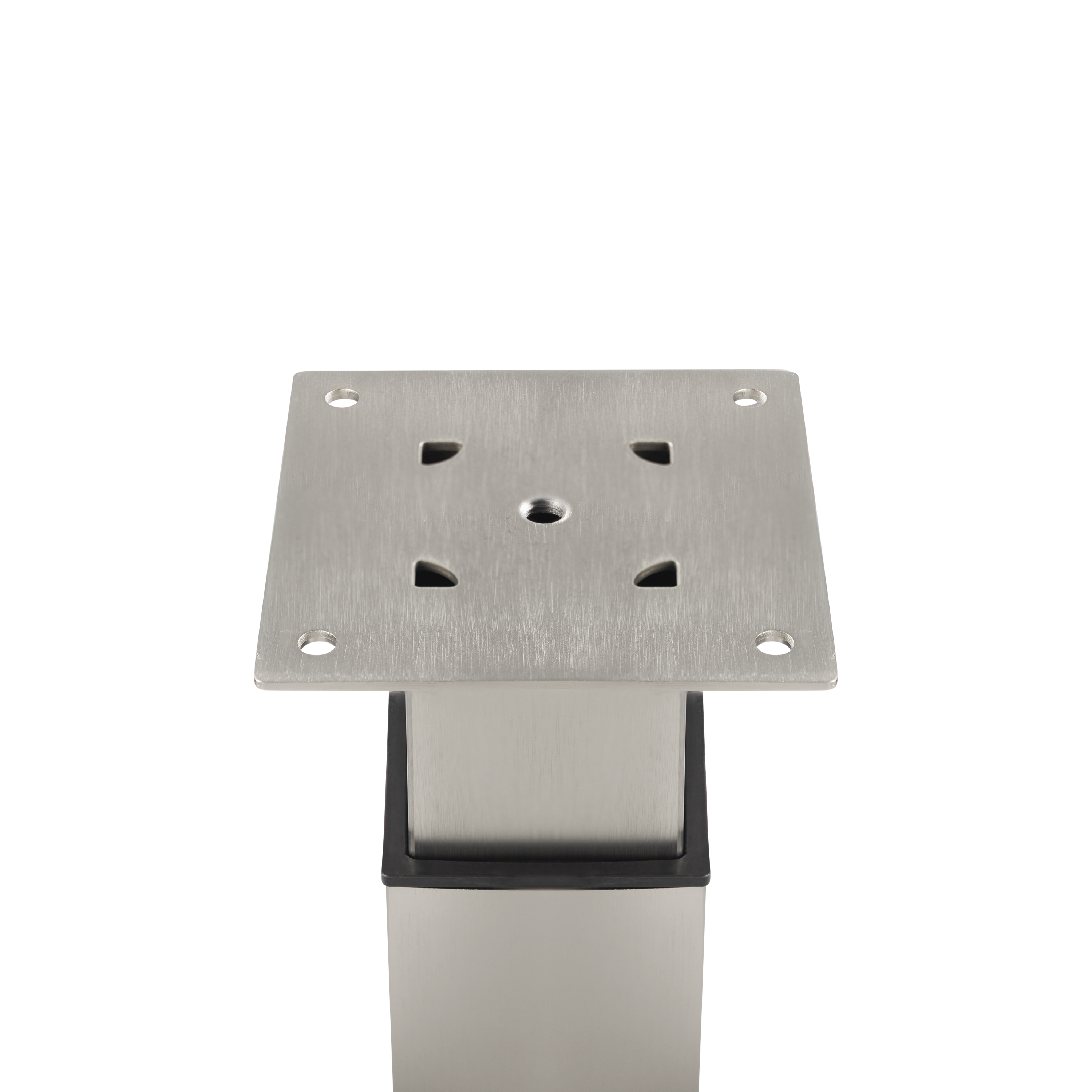 Perna para mesa quadrada regulável 70-110 cm 10x10 cm aço níque - 2