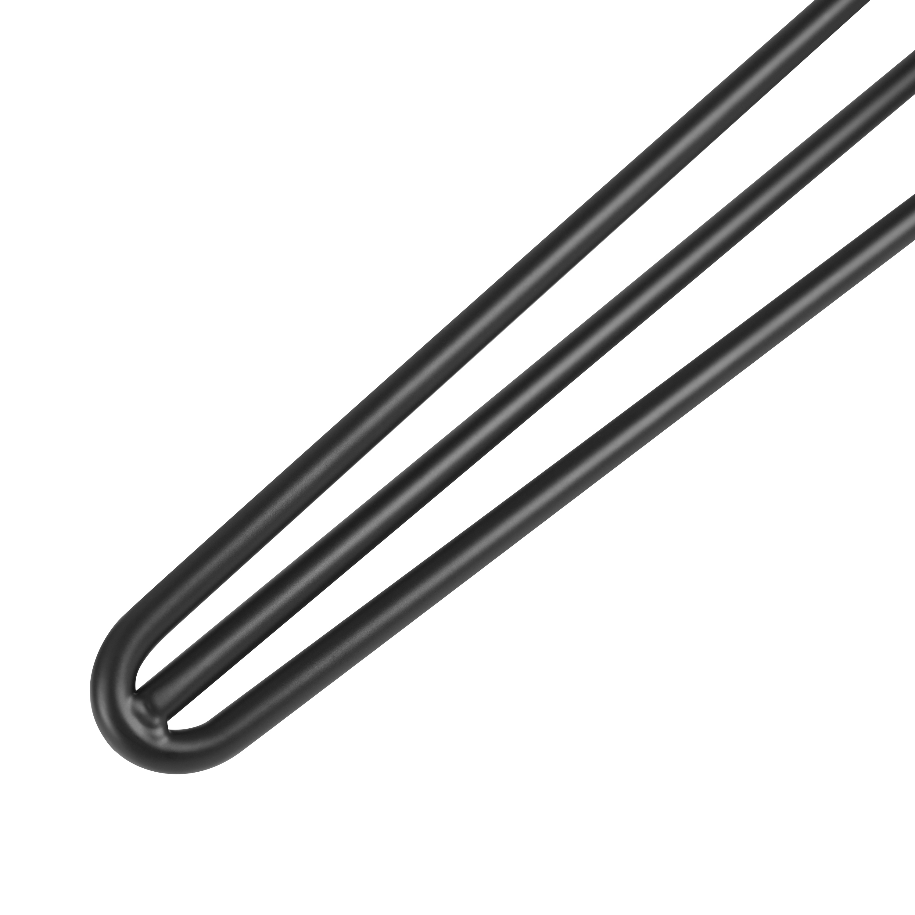 Pied de meuble INSPIRE fixe filaire triangulaire, acier noir Ht.71 x l.12 cm - 6