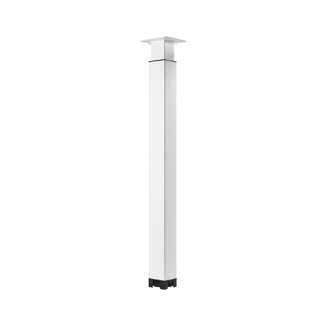 Pied plan de travail carré brossé H87 cm – Inox déco
