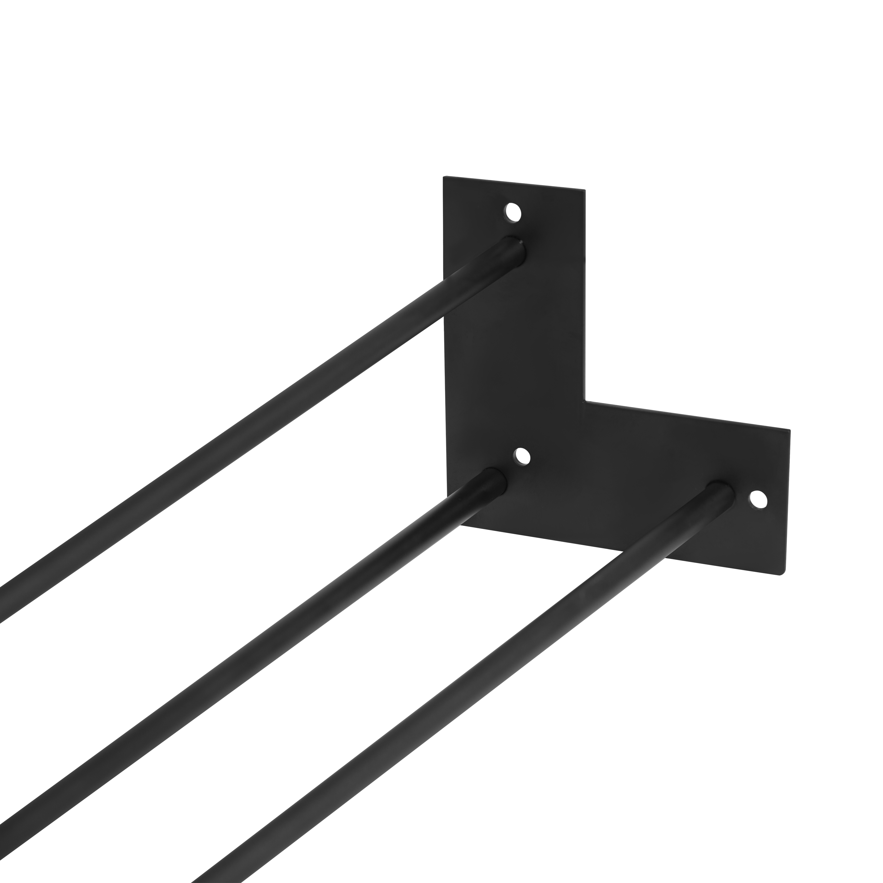 Pied de meuble INSPIRE fixe filaire triangulaire, acier noir Ht.71 x l.12 cm - 5