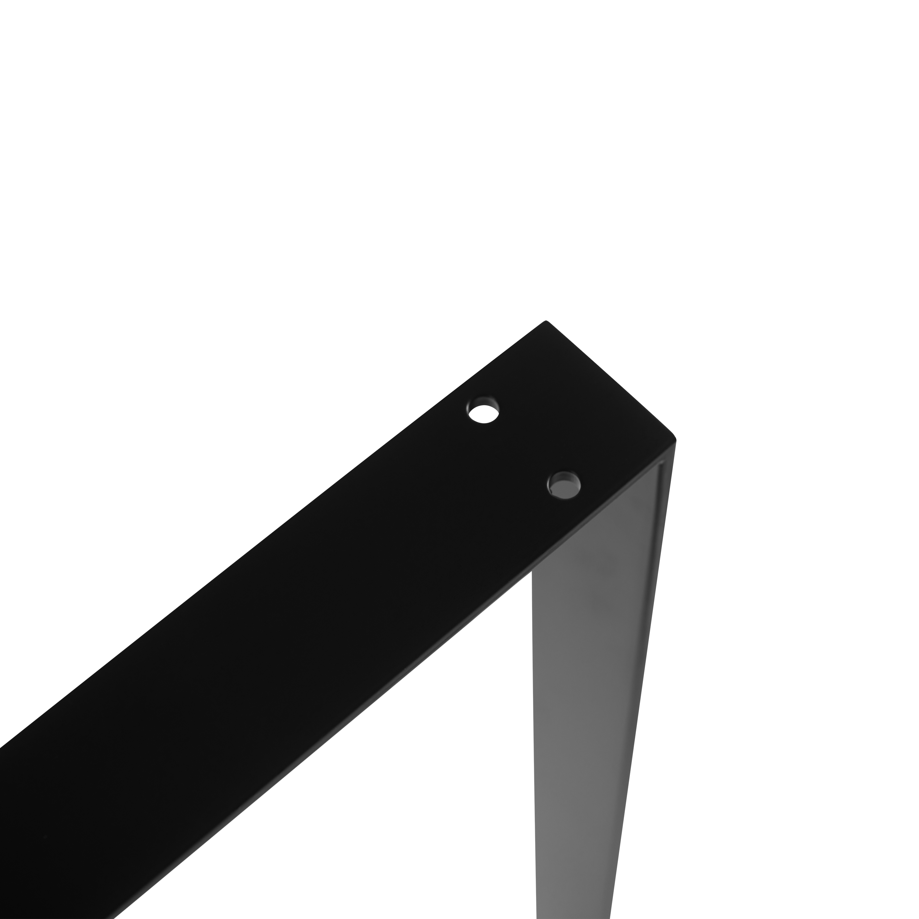 Perna para móvel retangular aço preto mate 35x25x4 cm Inspire - 2