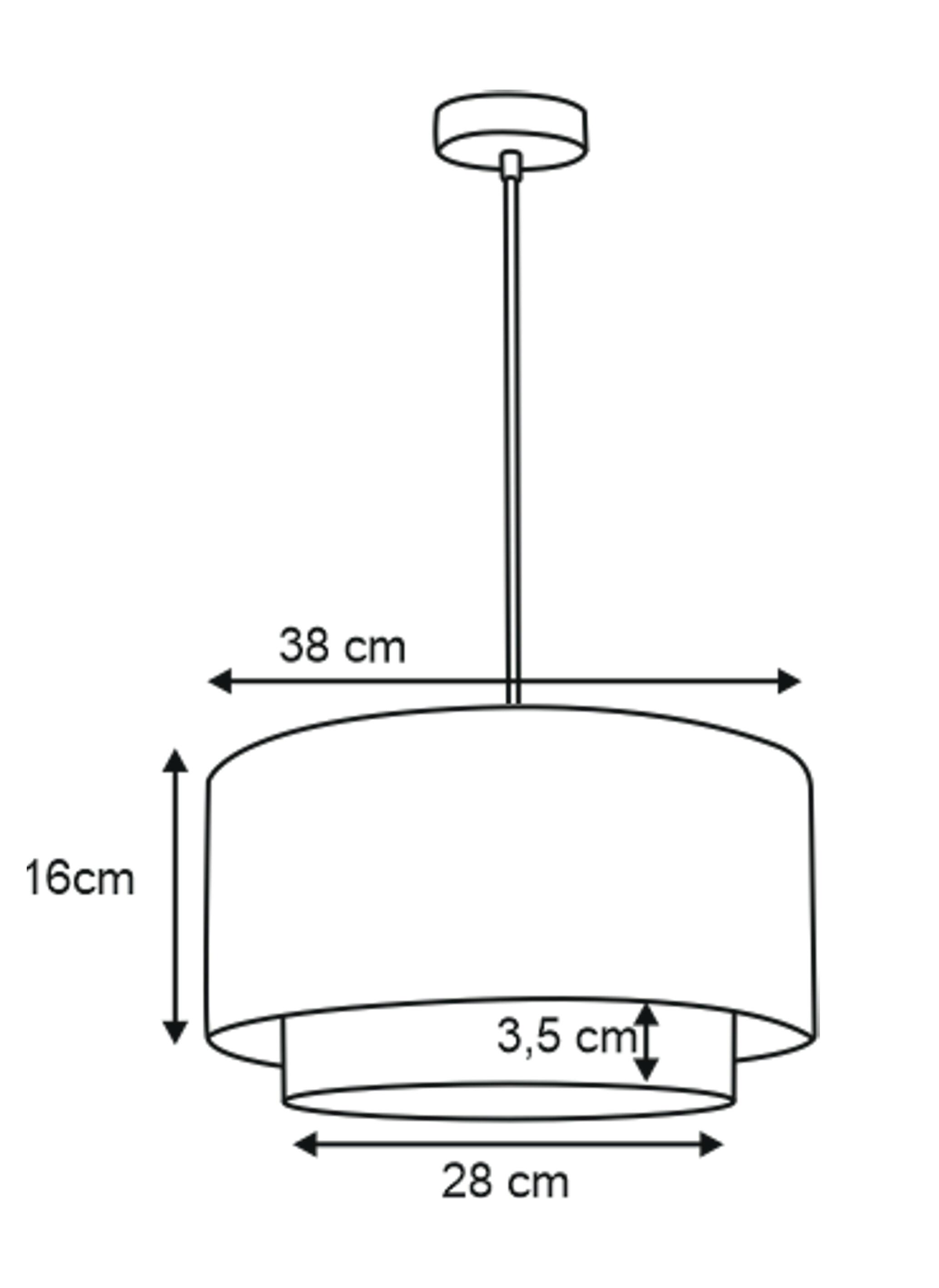 Lámpara de techo colgante de rafia y lino blanca ø38 cm Rafta IDP 1 luz E27 con altura regulable. Altura máxima 130 cm - 5