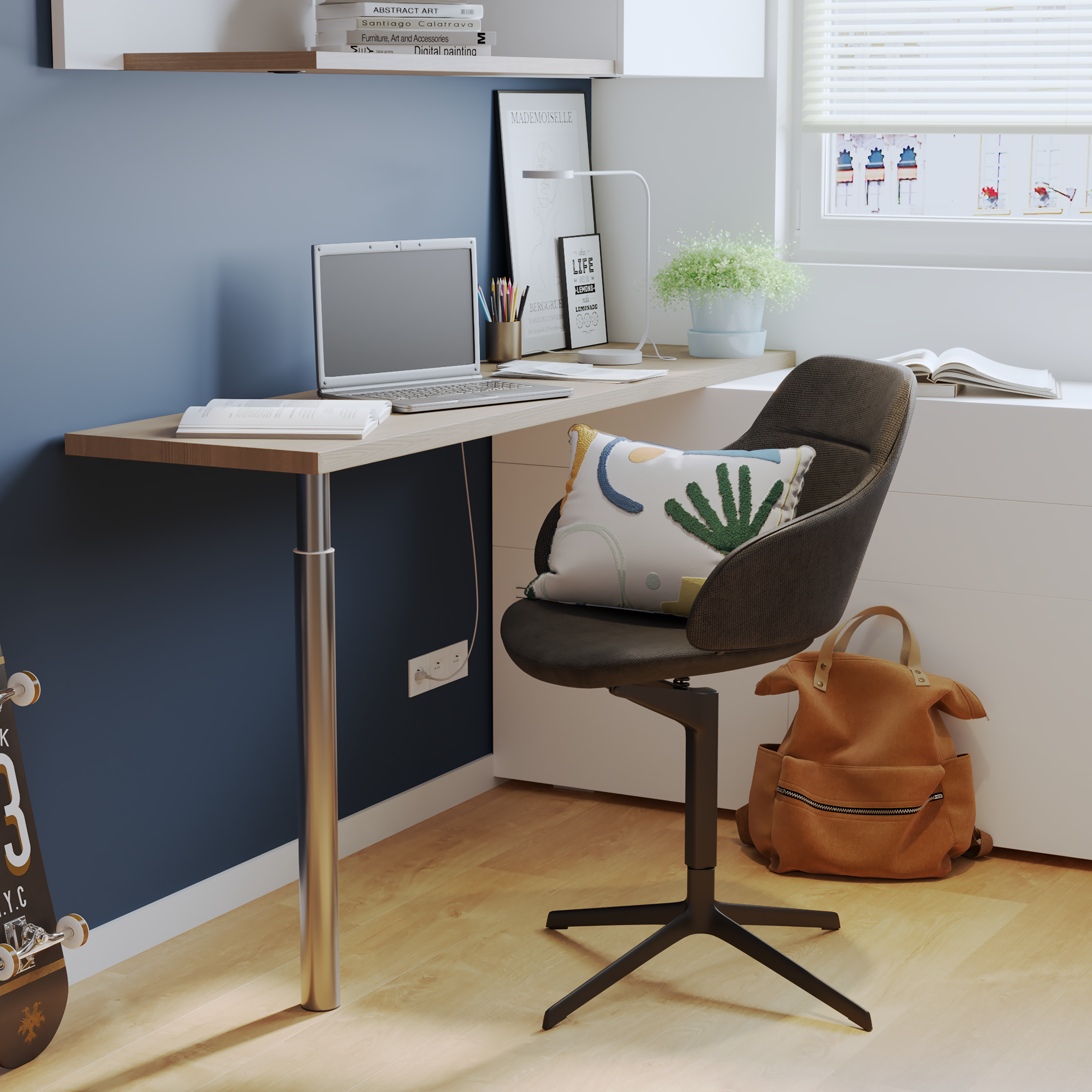 PATA MUEBLE METAL REDONDA EXTENSIBLE 700-1100MM NIQUEL SATINADA. 1UD - 3