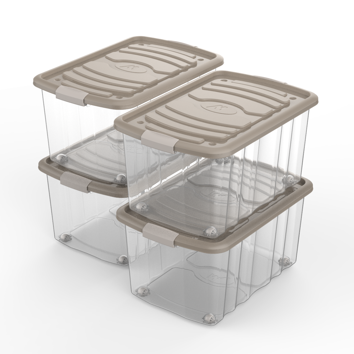 Contenitore Roll Box L 59 x H 30 x P 39 cm trasparente 4 pezzi - 4