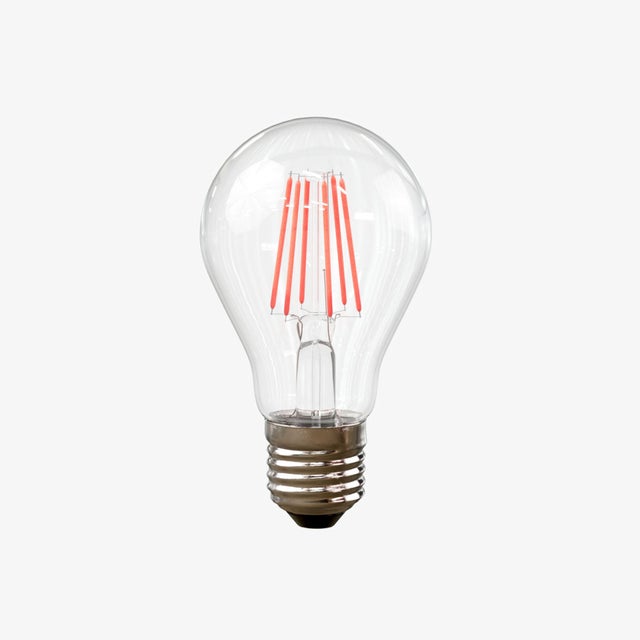 Bombilla decorativa LED filamento E27 forma redondo 260 lúmenes 6W color de la luz rojo CRI 80-89