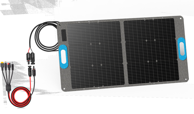Panel solar GENERGY SUN100W - Ultraligero y plegable de 100 W con adaptador universal