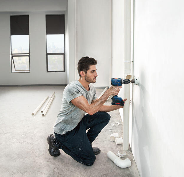 Perceuse visseuse à percussion sans fil 18V 2x5AH + Coffret - BOSCH PROFESSIONAL -  GSB 18V-65 - 3