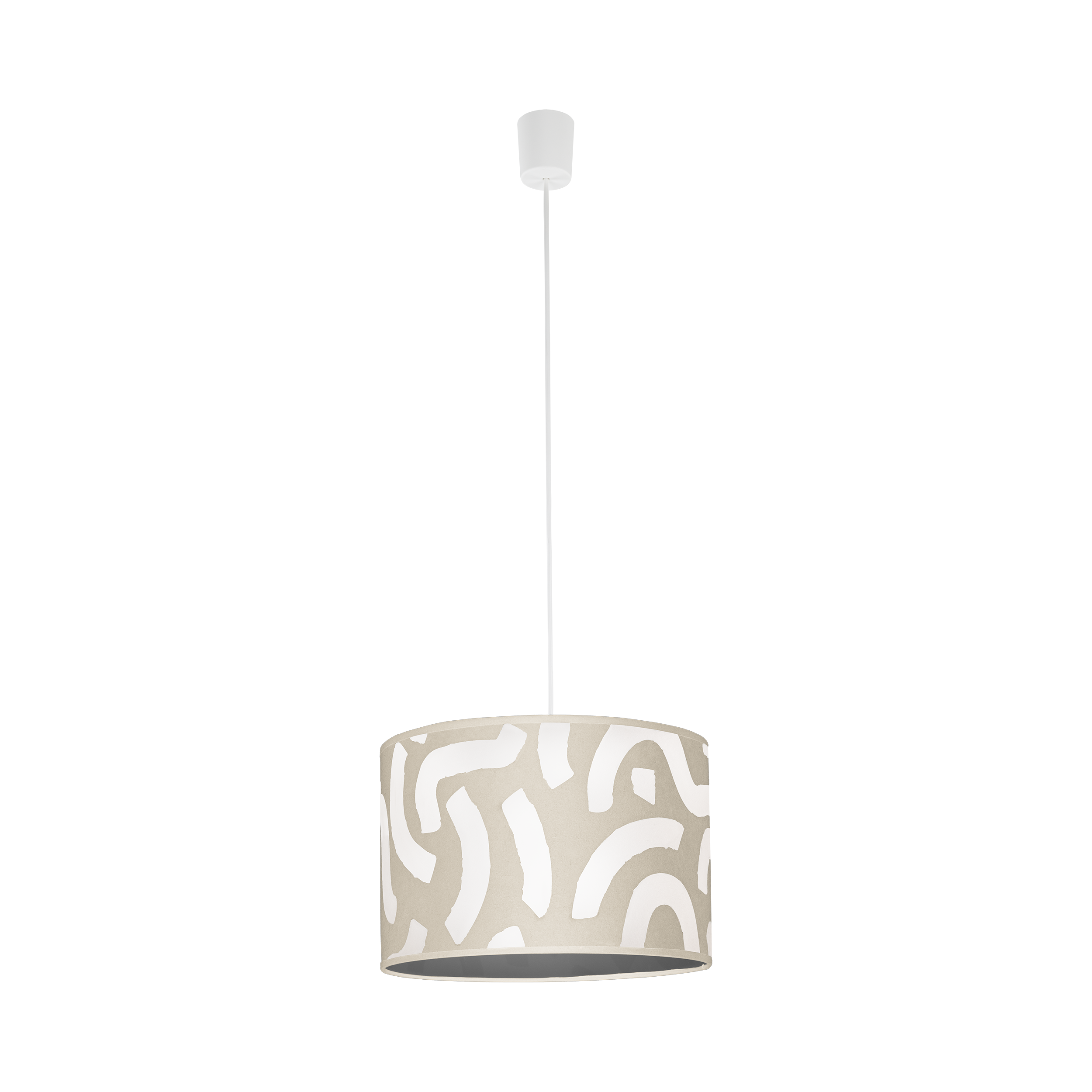 Lampa wisząca Africana 1xE27 38 cm beżowa TK LIGHTING