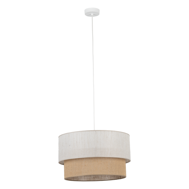 Lampa wisząca Duo 1xE27 45 cm biało-beżowa TK LIGHTING