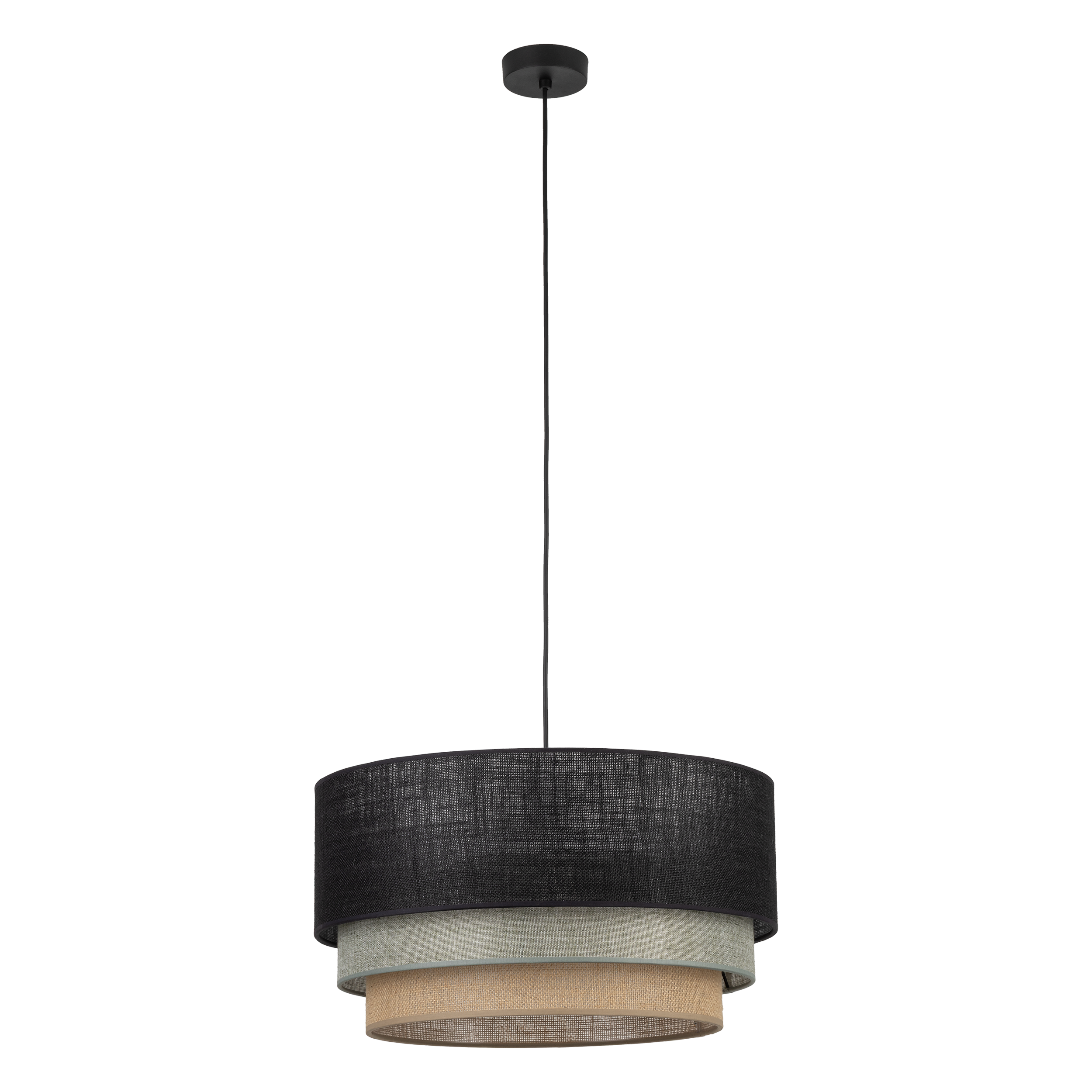 Lampa wisząca Trio 1xE27 50 cm czarno-szaro-beżowa mix TK LIGHTING