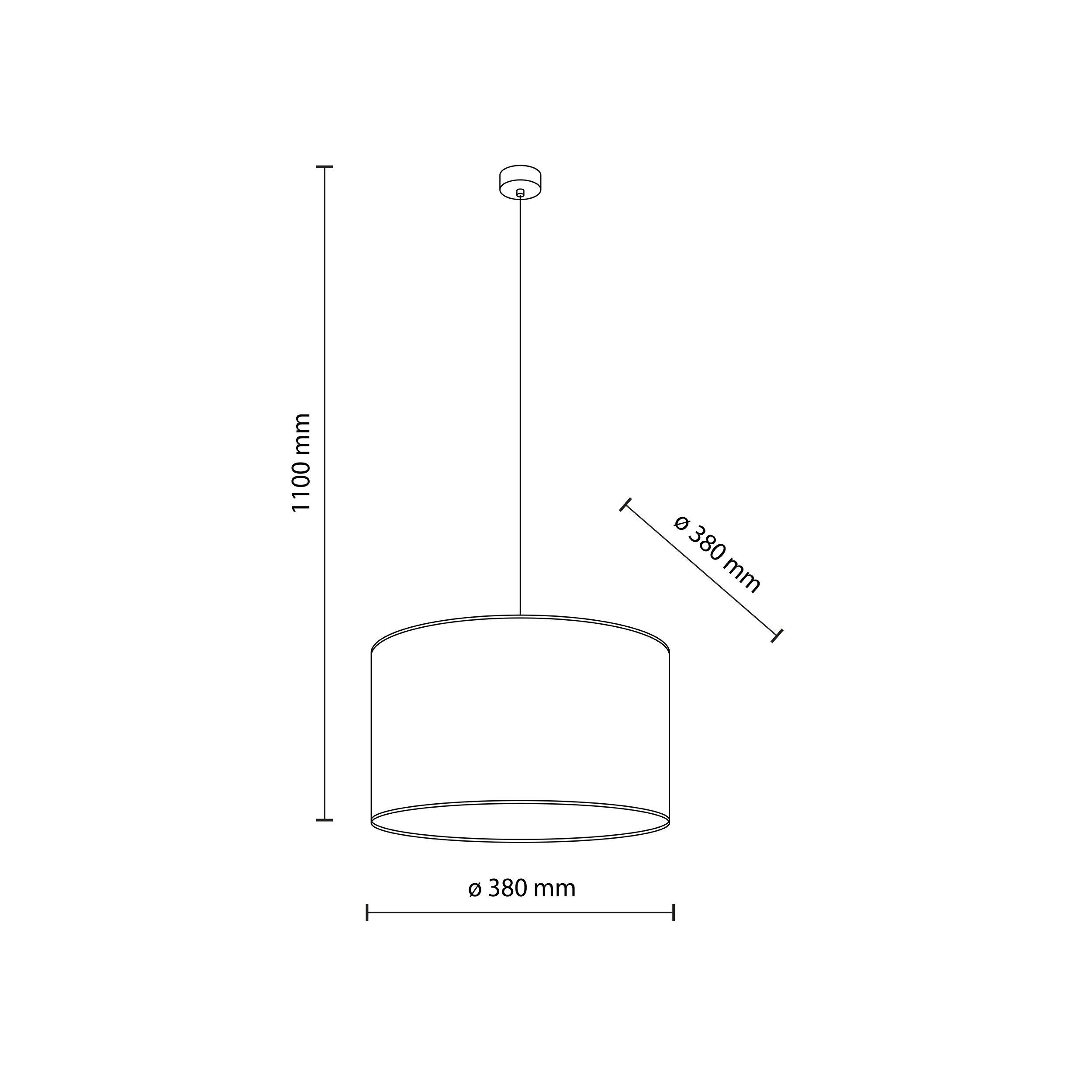 Lampa wisząca Vellum abażur 1xE27 15W 38 cm beżowa TK LIGHTING - 4