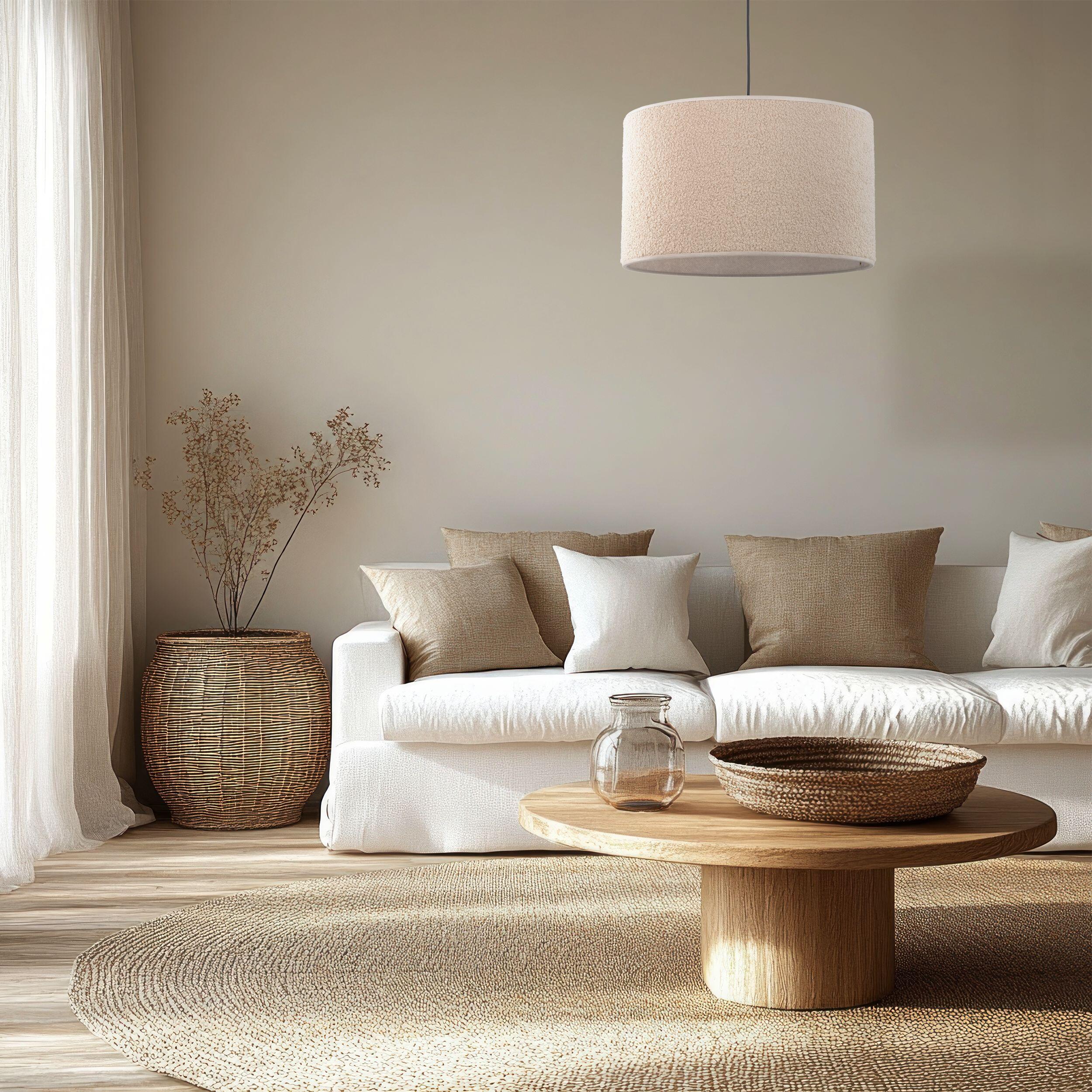 Lampa wisząca Vellum abażur 1xE27 15W 38 cm beżowa TK LIGHTING - 3