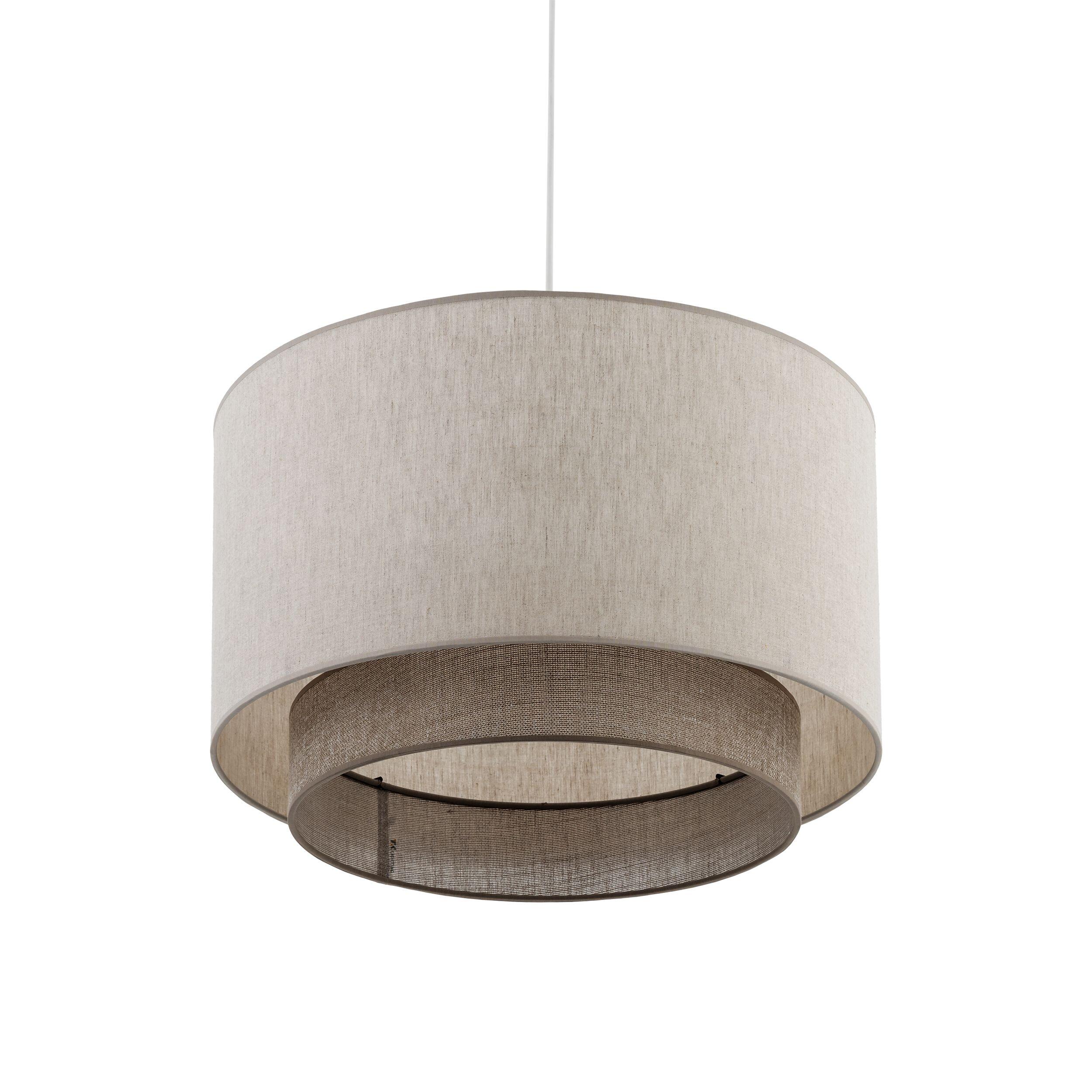 Lampa wisząca Duo 1xE27 50 cm white nature beżowa TK LIGHTING - 6