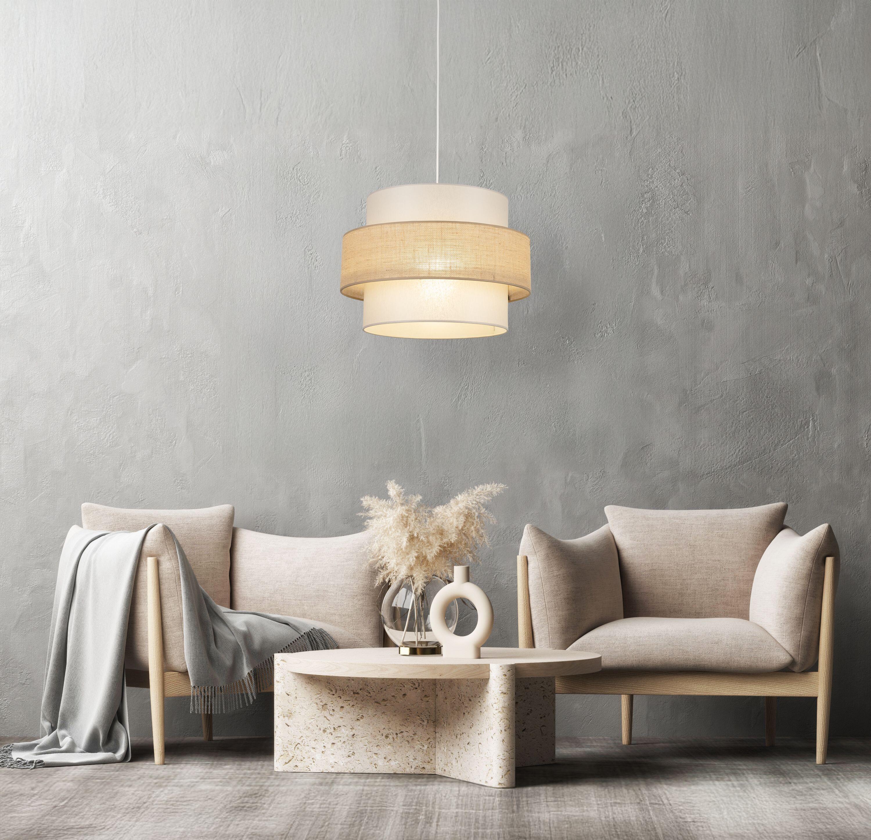 Lampa wisząca Calisto 1xE27 50 cm beżowa TK LIGHTING - 2