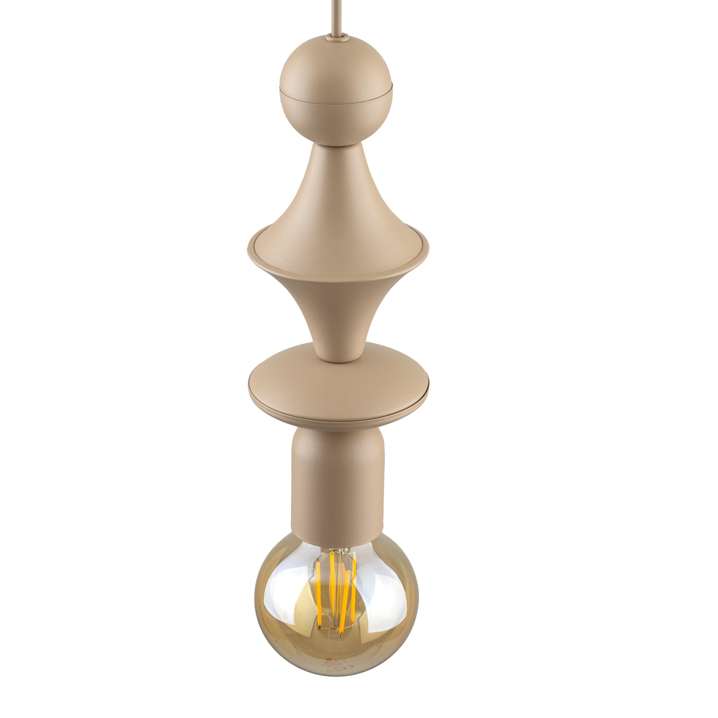 Lampa wisząca Tower Sabia 1xE27 15W 10 cm beżowa TK LIGHTING - 13