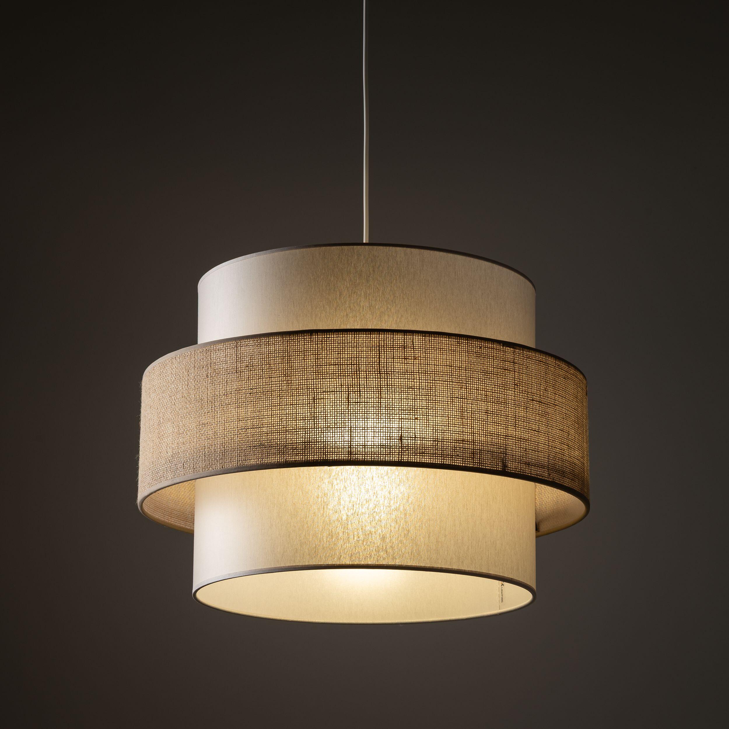 Lampa wisząca Calisto 1xE27 50 cm beżowa TK LIGHTING - 4