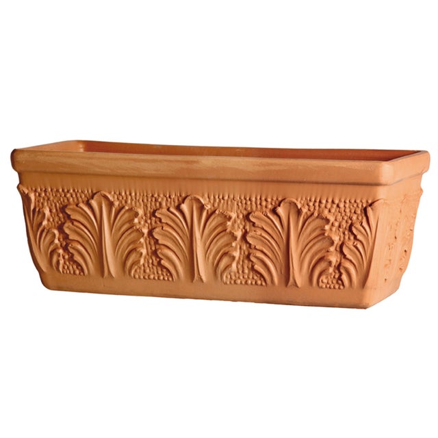 Fioriera da esterno in terracotta festonata terracotta 30x60x30 cm