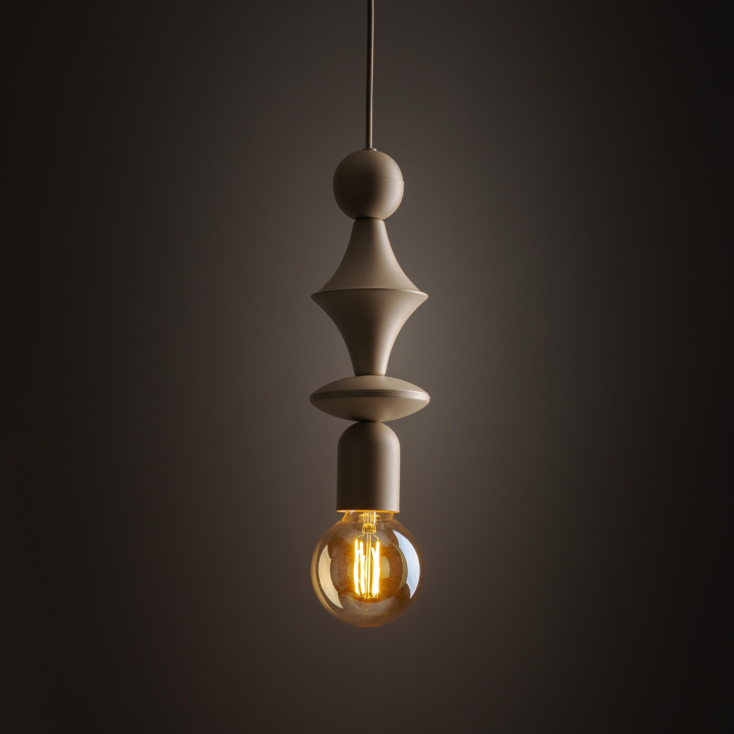 Lampa wisząca Tower Sabia 1xE27 15W 10 cm beżowa TK LIGHTING - 12