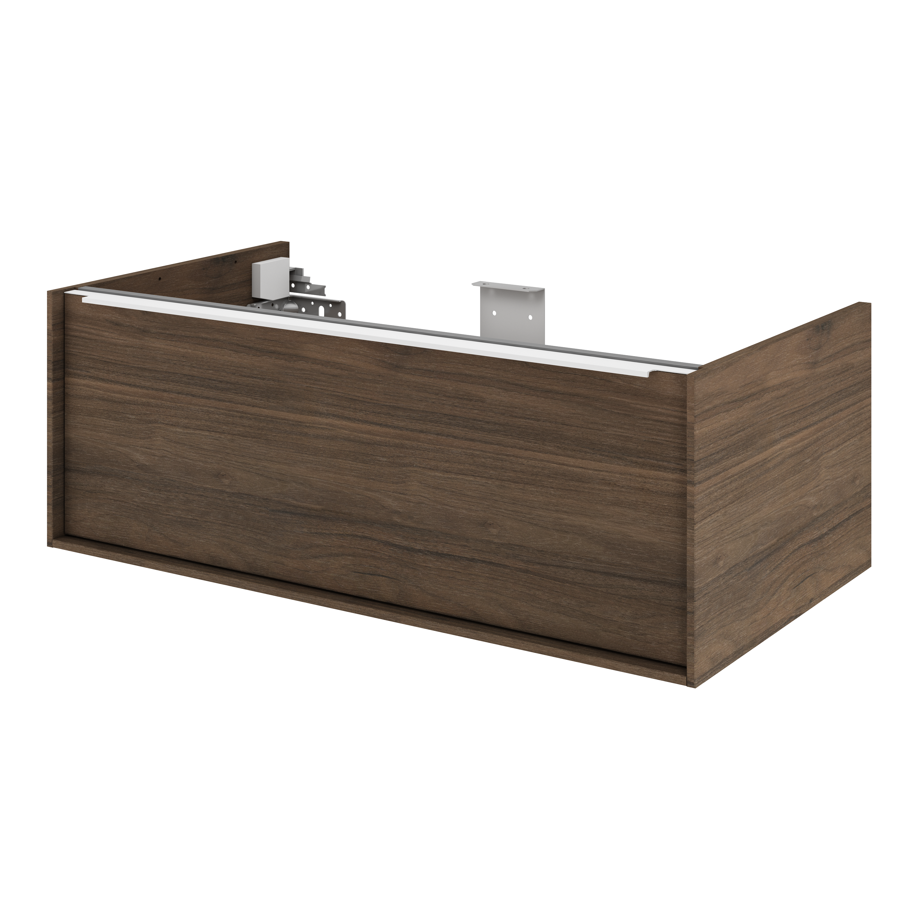 Mobile bagno sospeso con lavabo L 90 x H 32 x P 48 cm rovere noce per vasca centrale Neo Frame - 2