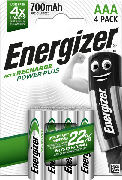 Pack de 4 pilas recargables ENERGIZER LR06 AA de 700 mAh