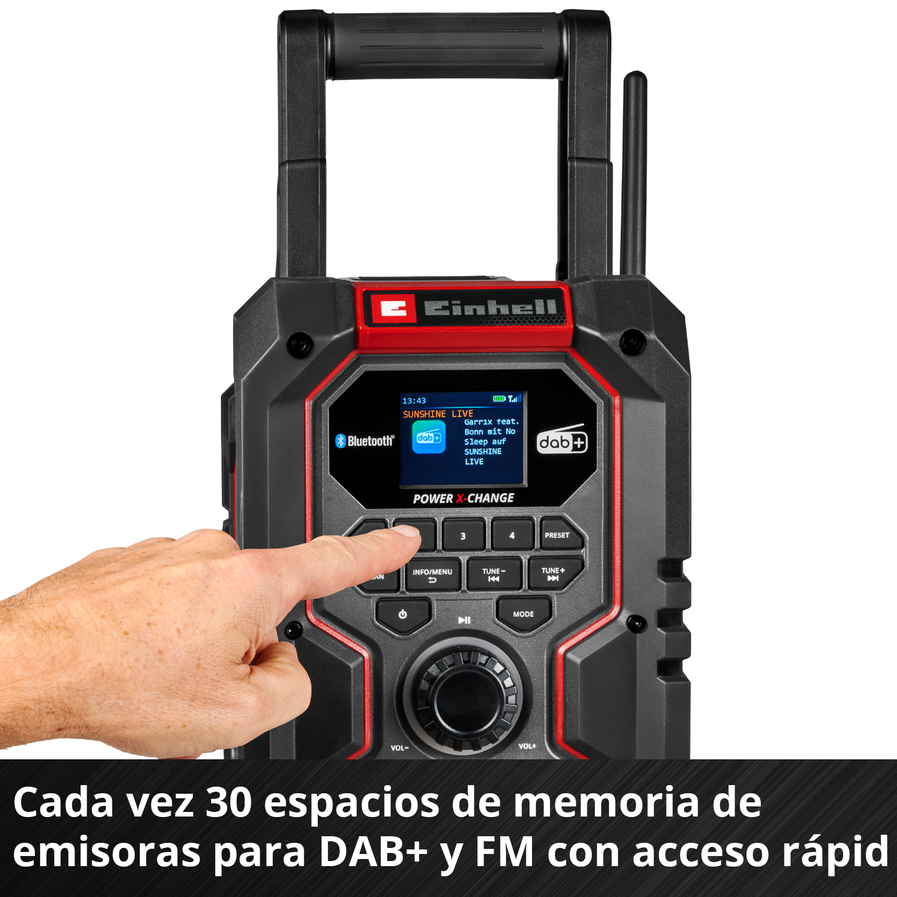Radio a batería ENHELL EXPERT TE-CR 18 Li DAB+/FM/BT – Sin batería, compatible
con Power X-Change - 7