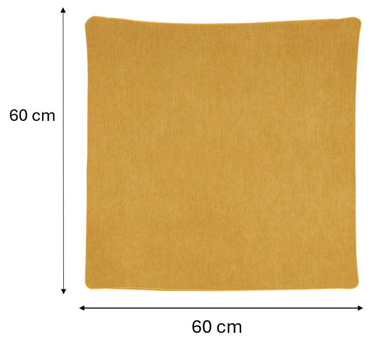 Funda de cojín cuadrada alaska poliéster liso verde con cremallera 60 x 60 cm