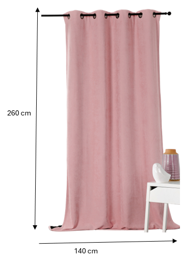 Tenda Alaska rosa pastello, termico, occhiello 140x260 cm LINDER - 5