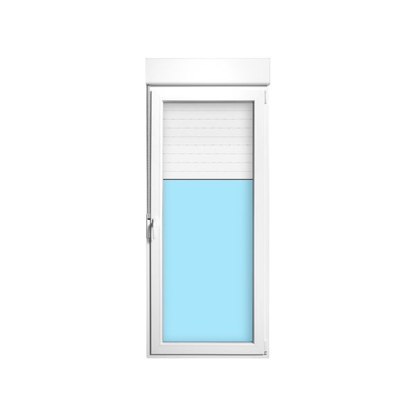 BALCONERA PVC OSCILOBATIENTE CON PERSIANA BLANCA 90X218CM DERECHA