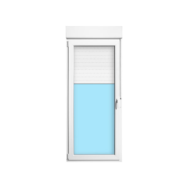 BALCONERA PVC OSCILOBATIENTE CON PERSIANA BLANCA 90X218CM IZQUIERDA