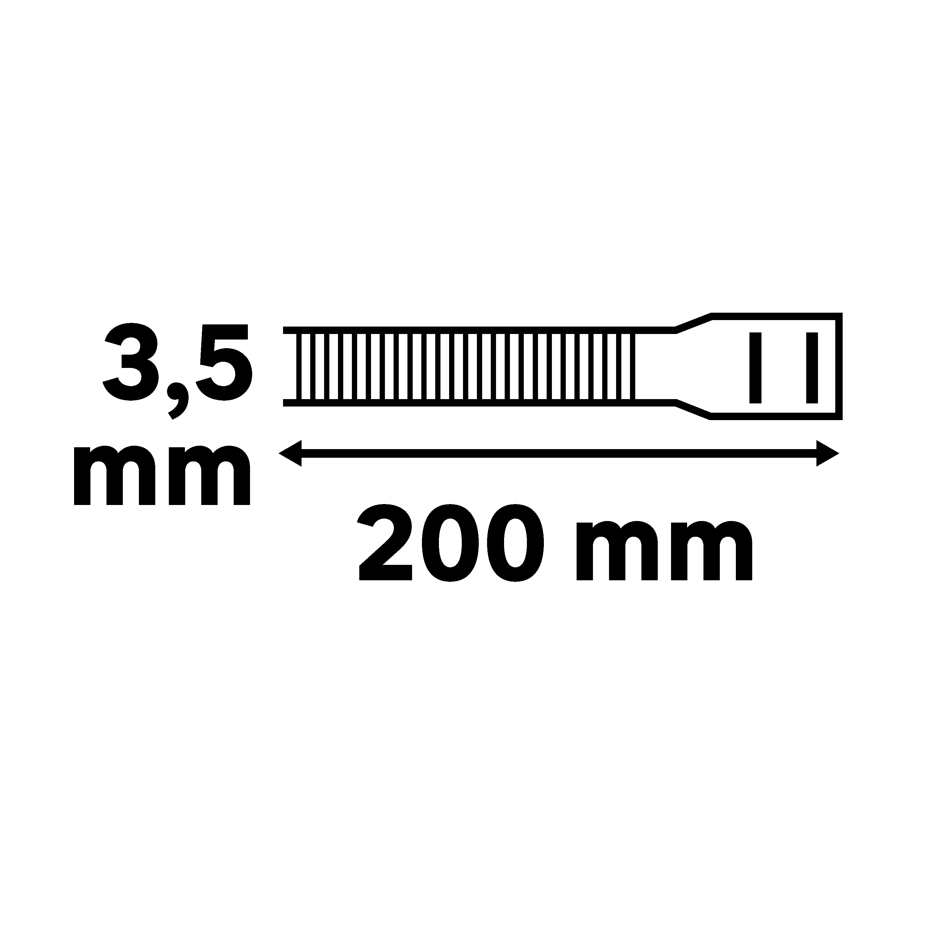 Lot de 100 colliers noirs 3.5 x 200 mm - 5