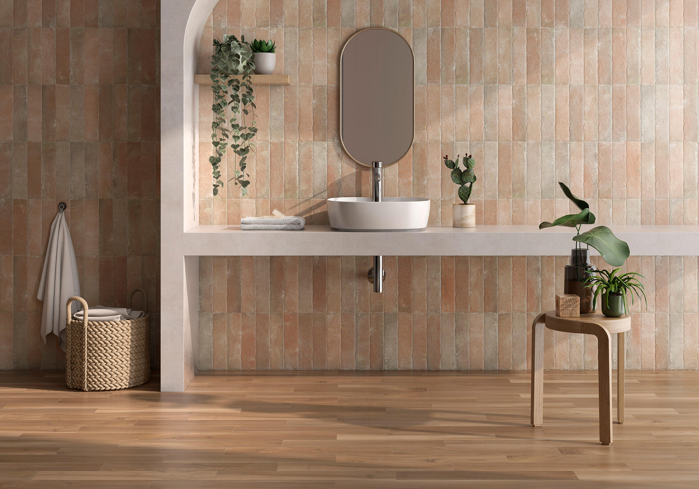 AZULEJO PASTA ROJA 31.6X60CM MILTON SIENA - 2