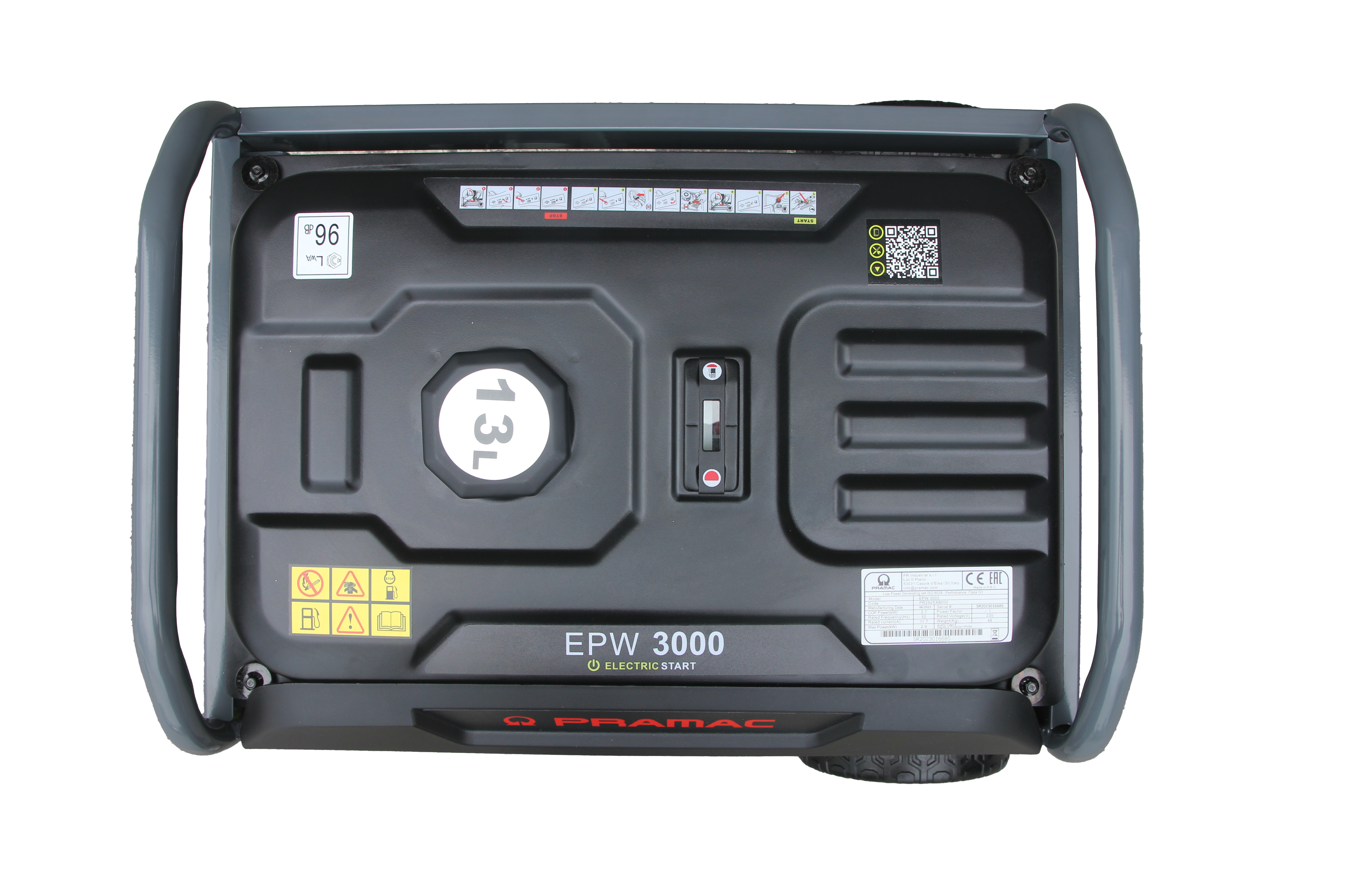 Gerador a gasolina com AVR arranque elétrico 2900W/2700W Pramac EPW3000 - 5