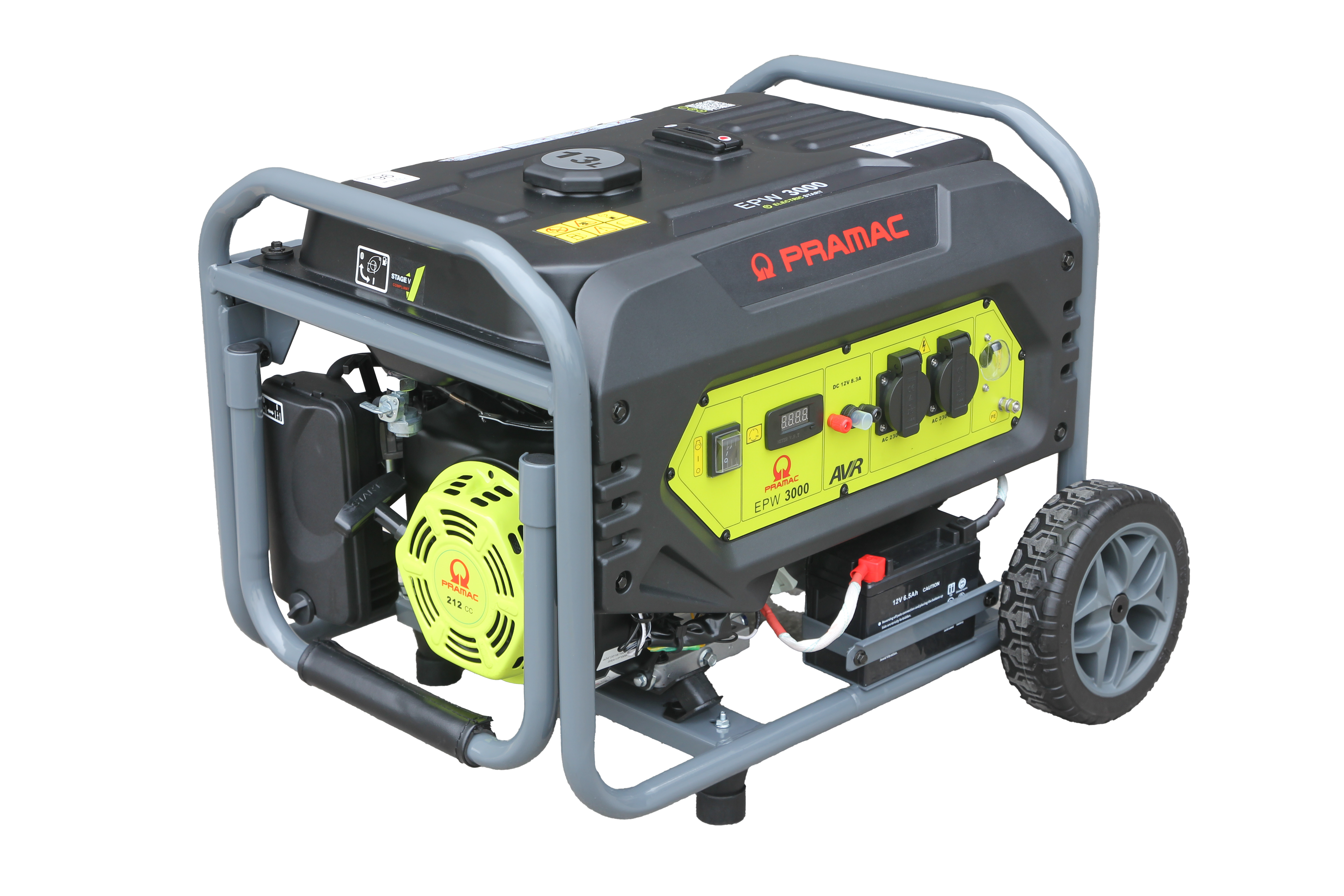 Gerador a gasolina com AVR arranque elétrico 2900W/2700W Pramac EPW3000 - 7