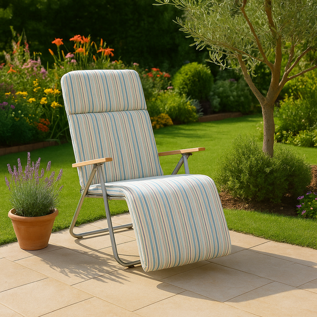 Tumbona de jardín de aluminio hamburgo gris