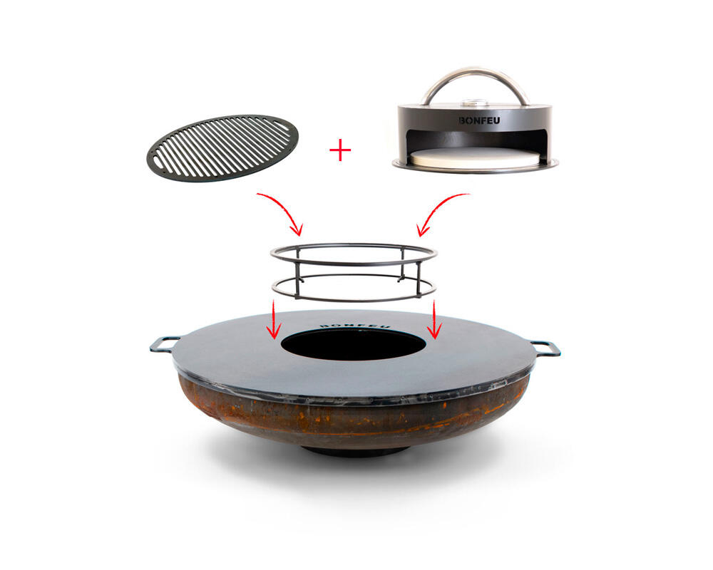 Barbacoa brasero bonbowl 120 + plancha y soporte