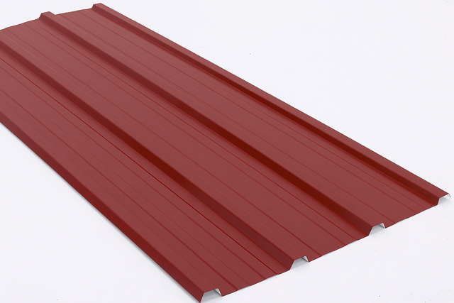 Placa de cobertura de acero galvanizado SED900 300x90 cm de color rojo 