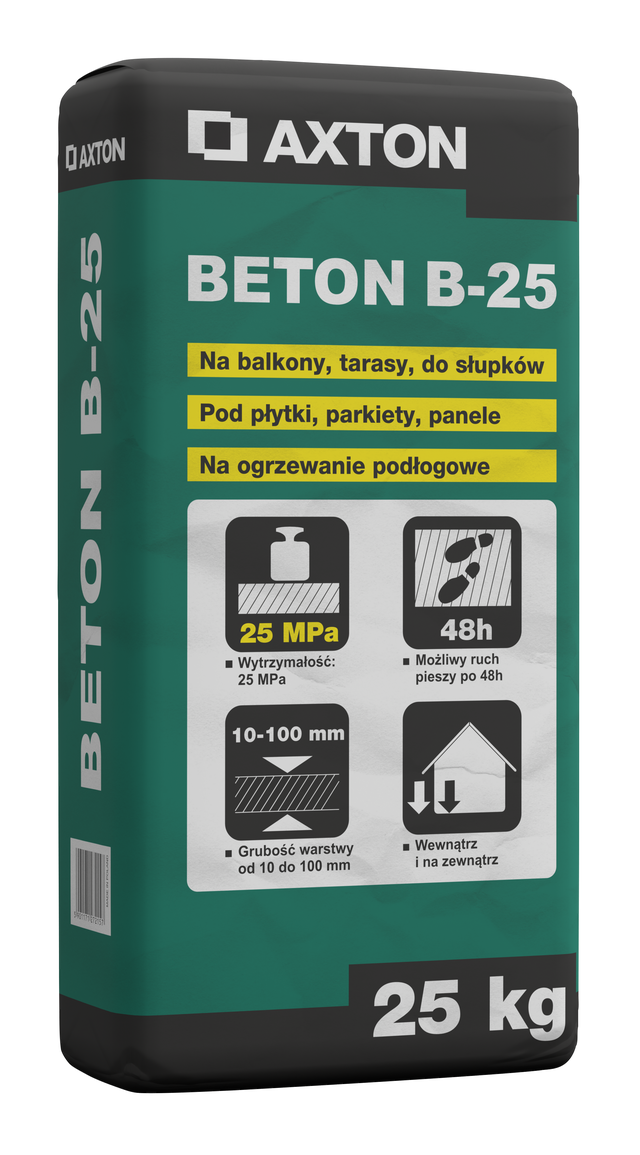Zaprawa Beton B25 podkład podłogowy 25 kg Axton