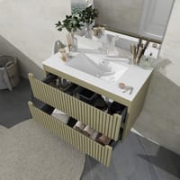 MUEBLE DE BAÑO BLUR VERDE 80X45CM - 6